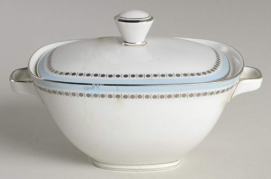 Blue Horizon Sugar Bowl & Lid by Franconia-Krautheim & Adelburg-1
