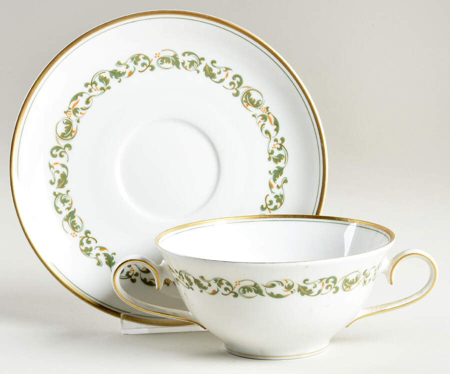 Camelot Flat Cream Soup Bowl & Saucer Set by Franconia-Krautheim & Adelburg-1
