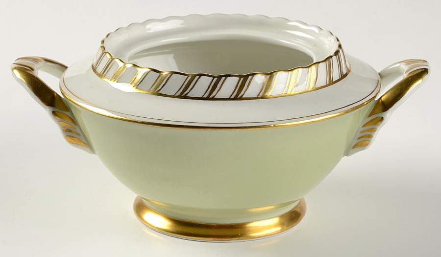 Celadonia Green Sugar Bowl No Lid by Franconia-Krautheim & Adelburg-1