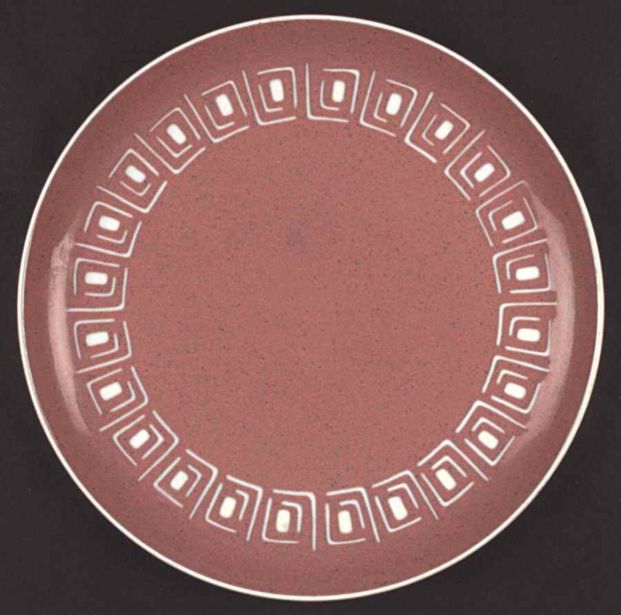 Colonnade Red Dinner Plate by Franconia-Krautheim & Adelburg-1
