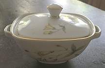 Forsythia (Gold Trim) Sugar Bowl & Lid by Franconia-Krautheim & Adelburg-1