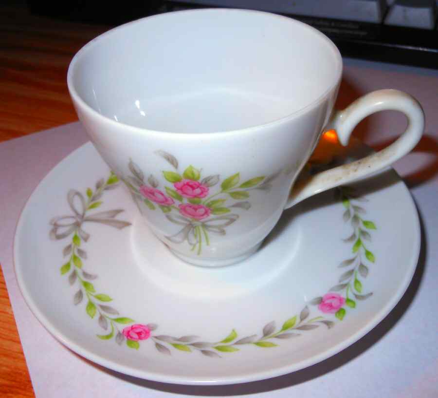 FR80 Flat Demitasse Cup & Saucer Set by Franconia-Krautheim & Adelburg-1