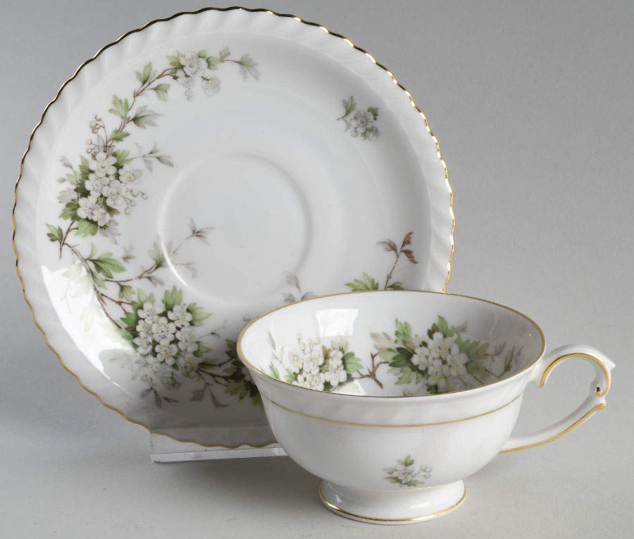Hawthorn Footed Cup & Saucer Set by Franconia-Krautheim & Adelburg-1