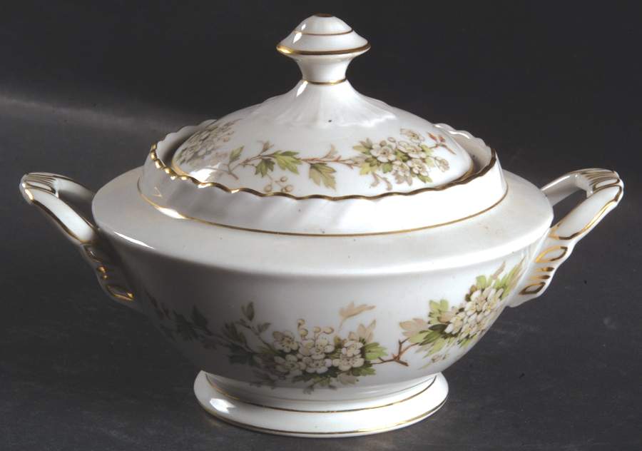 Hawthorn Sugar Bowl & Lid by Franconia-Krautheim & Adelburg-1