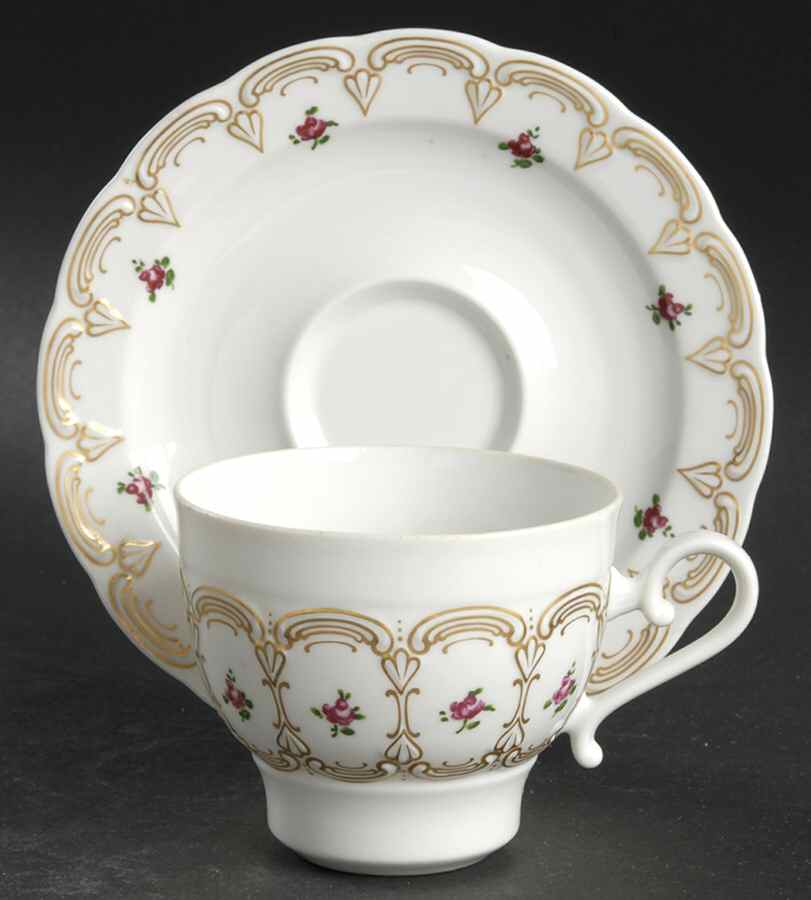 Lisa Flat Cup & Saucer Set by Franconia-Krautheim & Adelburg-1