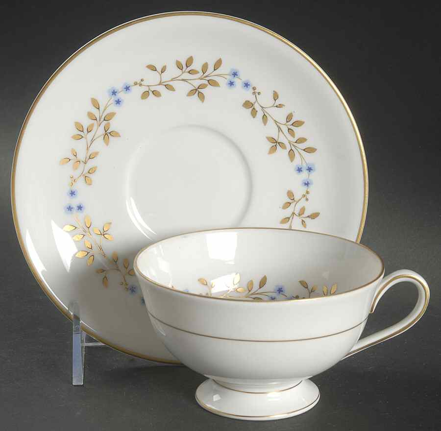 Noblesse Footed Cup & Saucer Set by Franconia-Krautheim & Adelburg-1