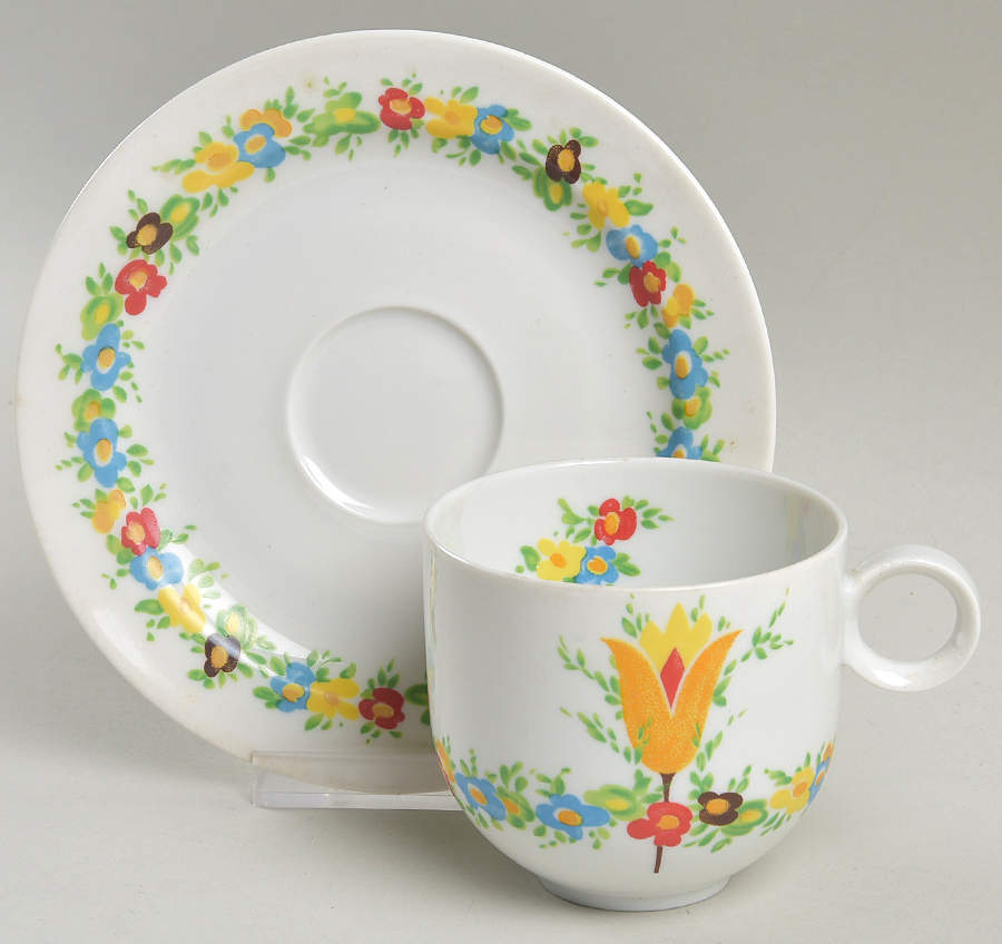 Palette Flat Cup & Saucer Set by Franconia-Krautheim & Adelburg-1