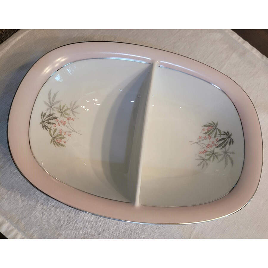 Palm Springs 10" Oval Divided Vegetable Bowl by Franconia-Krautheim & Adelburg-1