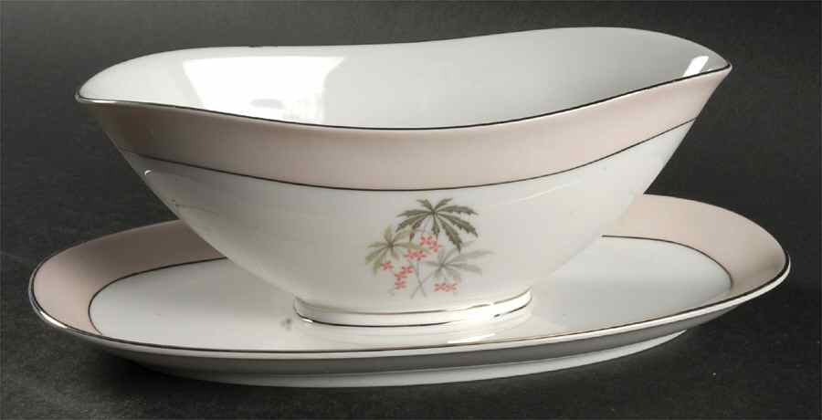 Palm Springs Gravy Boat with Attached Underplate by Franconia-Krautheim & Adelburg-1