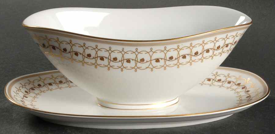 Rhythm Gravy Boat with Attached Underplate by Franconia-Krautheim & Adelburg-1
