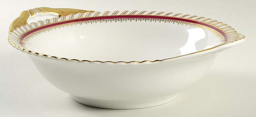 Ruby (Gold Verge Line) 10" Round Vegetable Bowl by Franconia-Krautheim & Adelburg-1