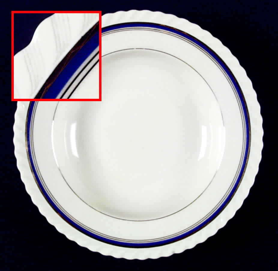 Sapphire Blue (Gadroon Edge) Rim Soup Bowl by Franconia-Krautheim & Adelburg-1