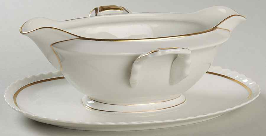 Symphony Gravy Boat with Attached Underplate by Franconia-Krautheim & Adelburg-1