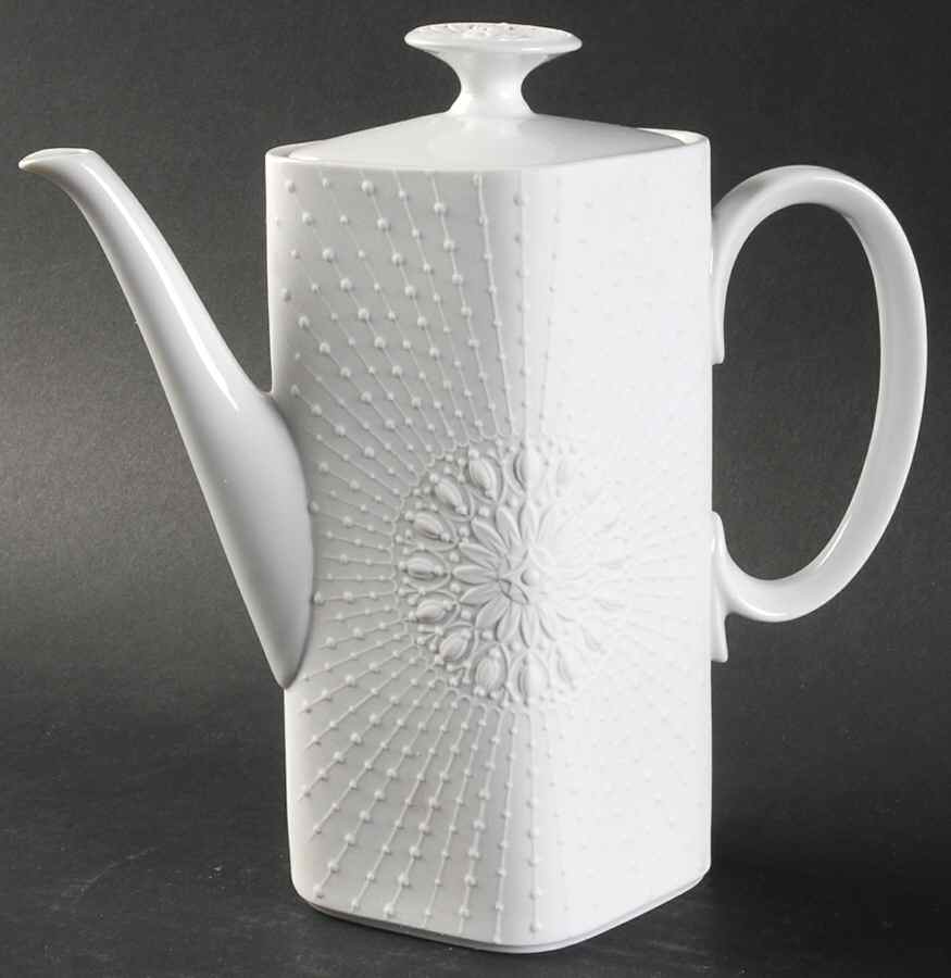 White Dimensions Mini Coffee Pot & Lid by Franconia-Krautheim & Adelburg-1