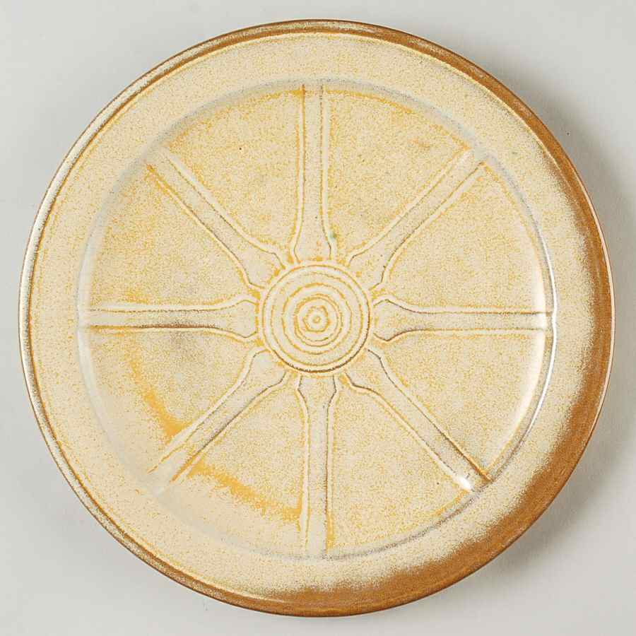 Wagon Wheel Desert Gold Dinner Plate by Frankoma-1