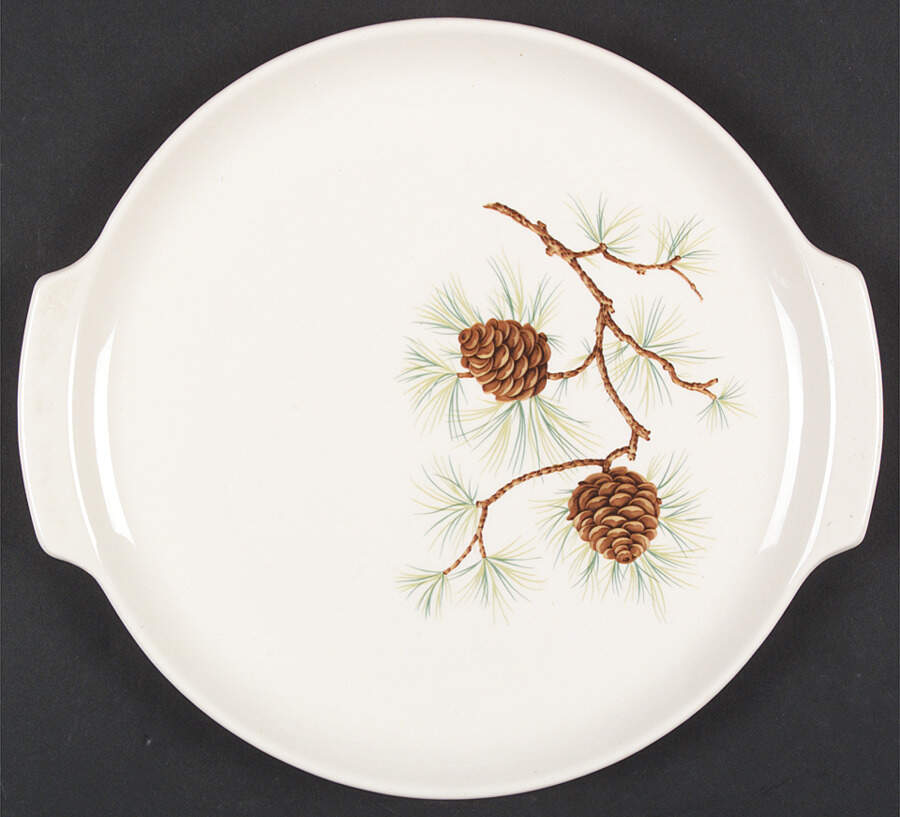 Pine Cone Handled Cake Plate by French Saxon-1