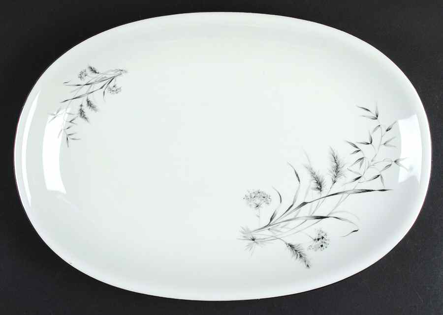 Silver Harvest 15" Oval Serving Platter by Fitzgerald & Allison-1