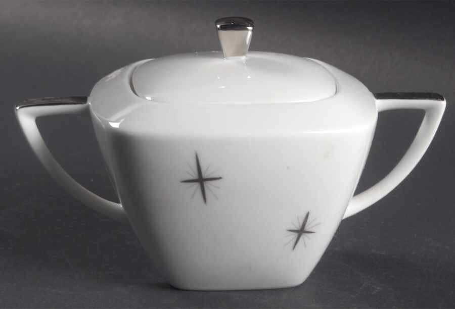Cross Star (Square) Sugar Bowl & Lid by Fukagawa-1
