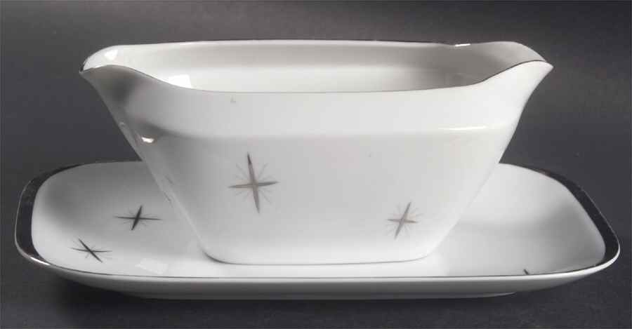 Cross Star (Square) Gravy Boat & Underplate by Fukagawa-1