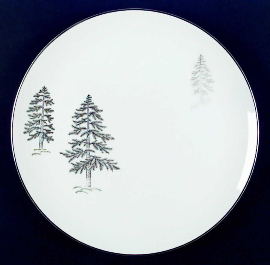 Silver Tree (Coupe) Salad Plate by Fukagawa-1