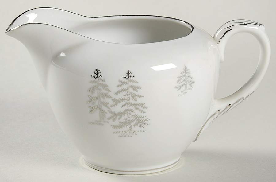 Silver Tree (Coupe) Creamer by Fukagawa-1