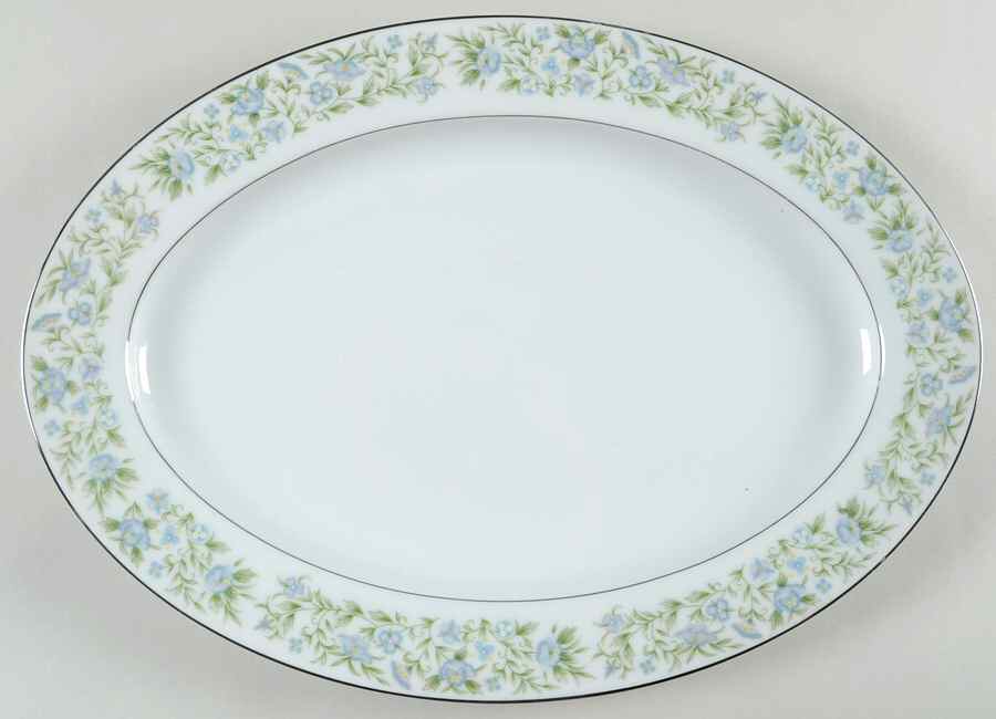 Promenade 14" Oval Serving Platter by Fukagawa-1