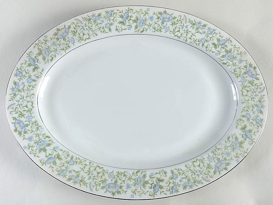 Promenade 16" Oval Serving Platter by Fukagawa-1