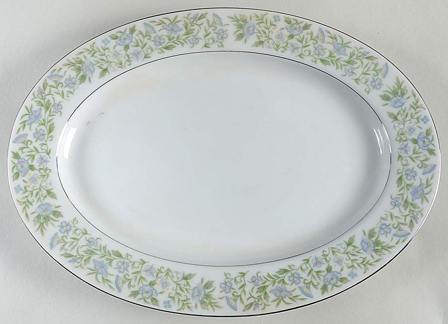 Promenade 12" Oval Serving Platter by Fukagawa-1