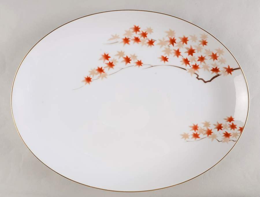 719 16" Oval Serving Platter by Fukagawa-1