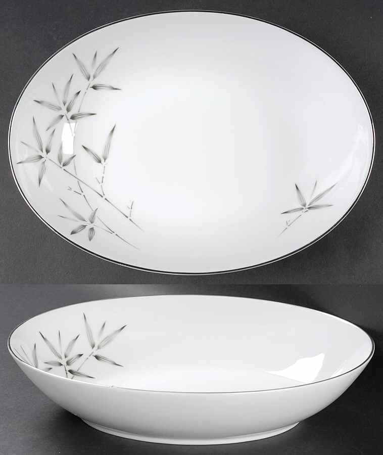Bamboo 10" Oval Vegetable Bowl by Fukagawa-1