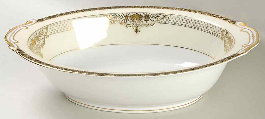 Countess Visconti 10" Oval Vegetable Bowl by Fukagawa-1