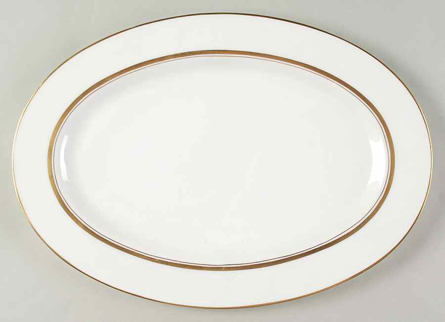 Dorset 14" Oval Serving Platter by Fukagawa-1