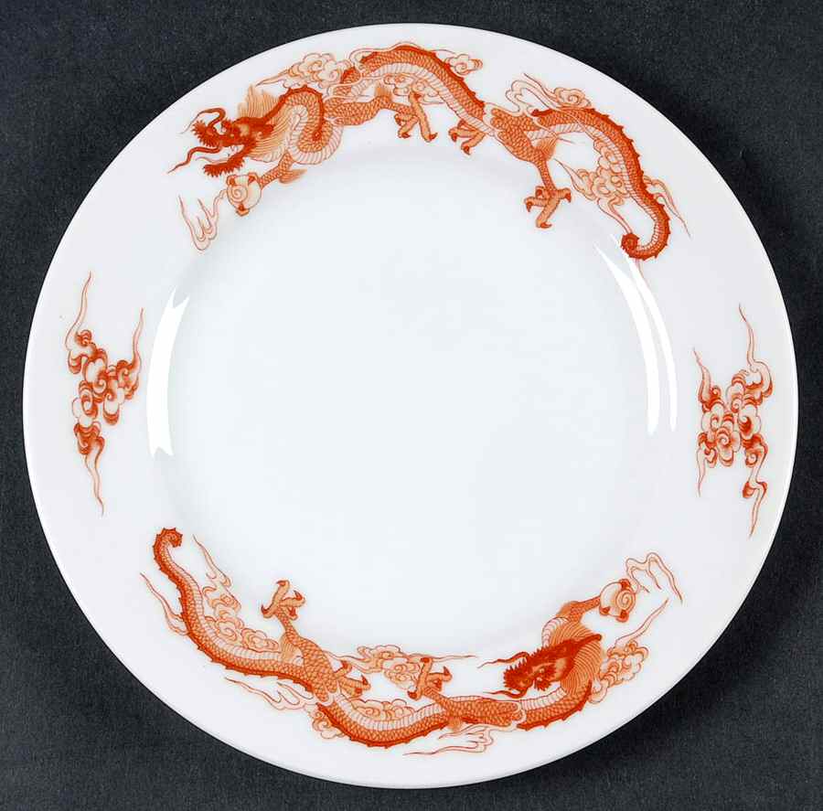 Dragon Red Bread & Butter Plate by Tiffany-1