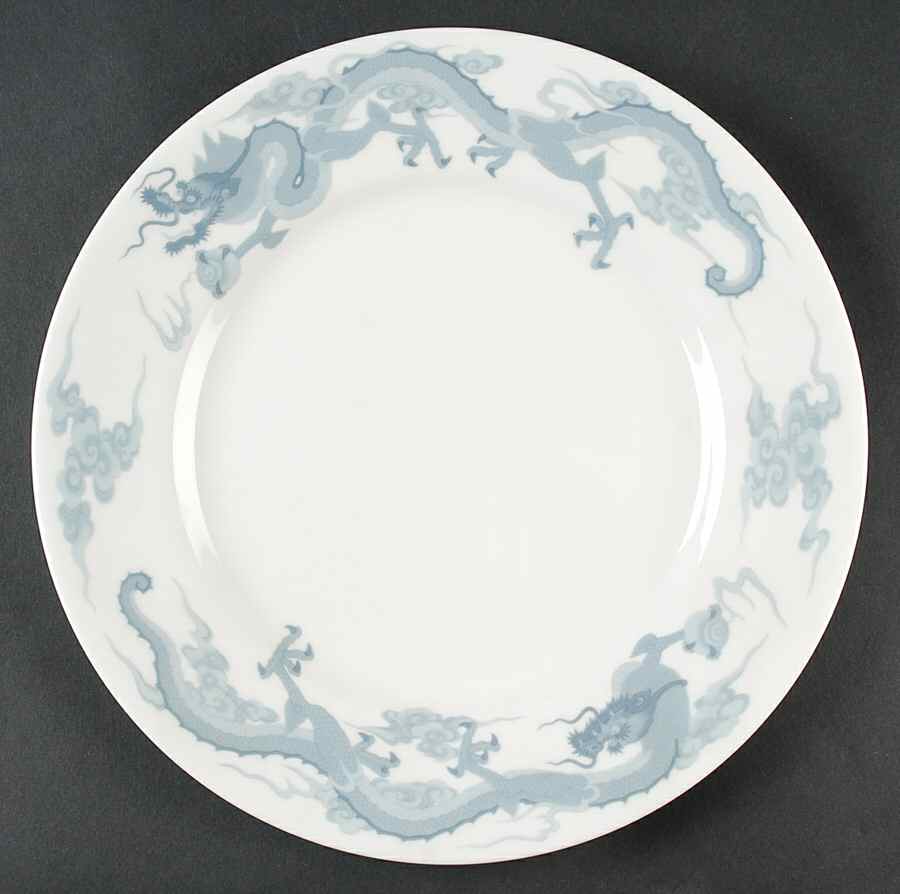 Dragon Blue and Gray Dinner Plate by Fukagawa-1