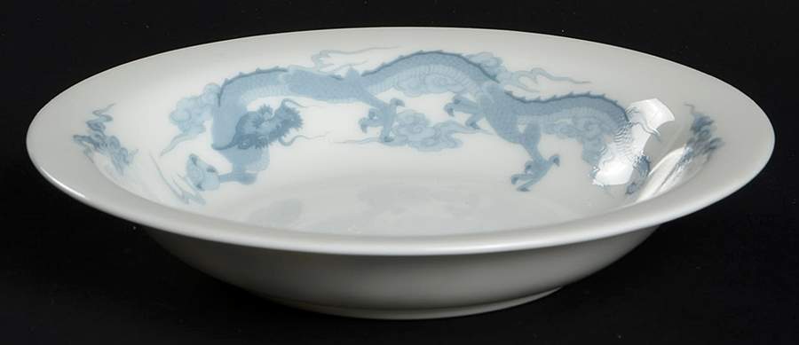 Dragon Blue and Gray Fruit/Dessert (Sauce) Bowl by Fukagawa-1