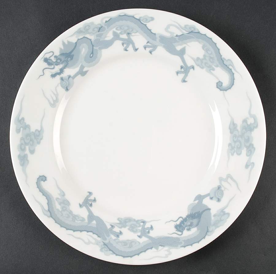 Dragon Blue and Gray Dinner Plate by Fukagawa-1