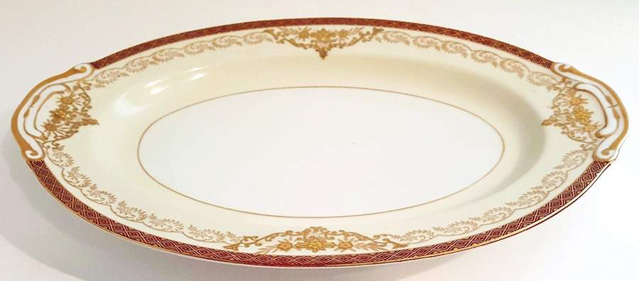 FUK13 12" Oval Serving Platter by Fukagawa-1