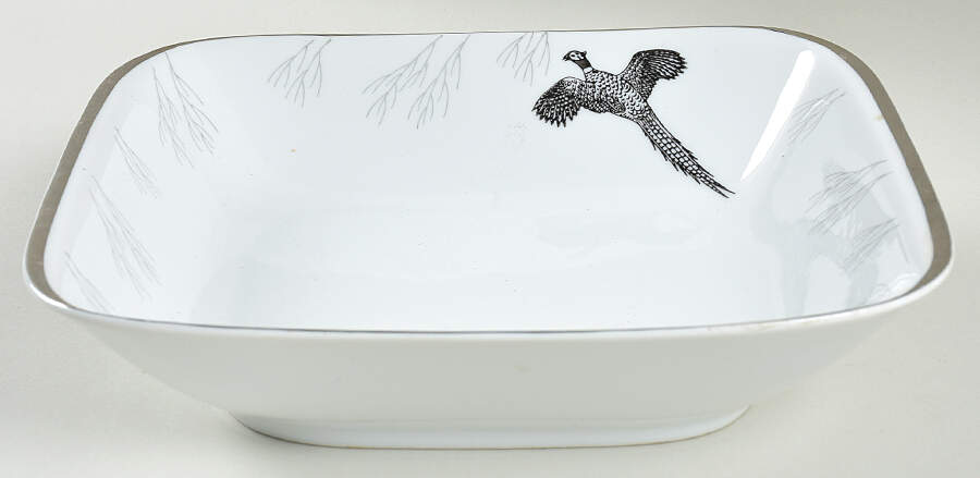 Game 9" Square Vegetable Bowl by Fukagawa-1