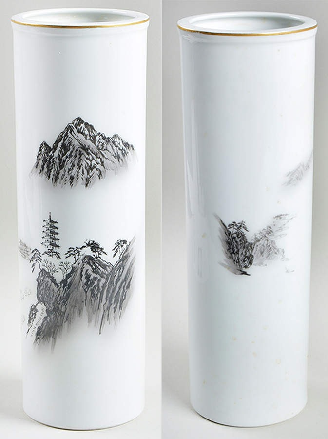 Landscape 12" Vase by Fukagawa-1