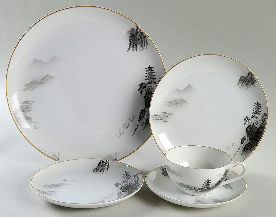 Landscape 5 Piece Place Setting by Fukagawa-1