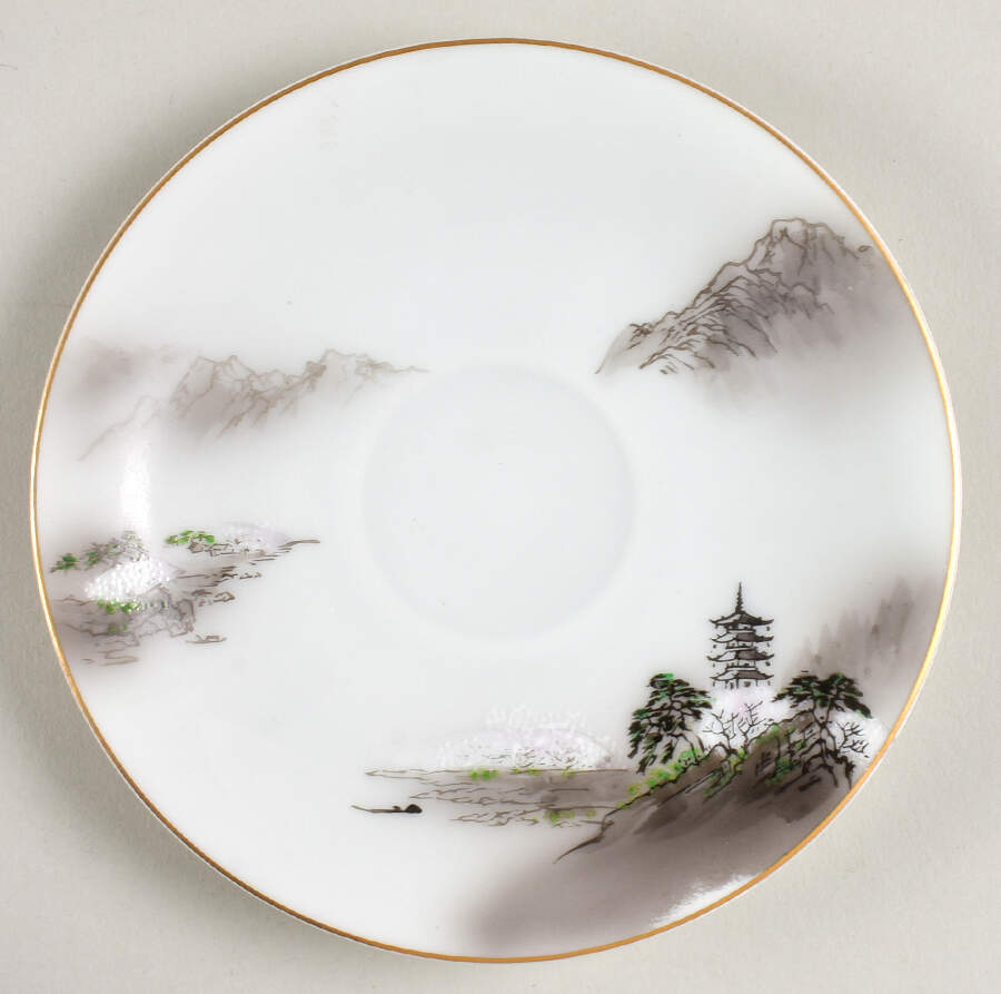 Landscape Saucer for Demitasse Cup by Fukagawa-1
