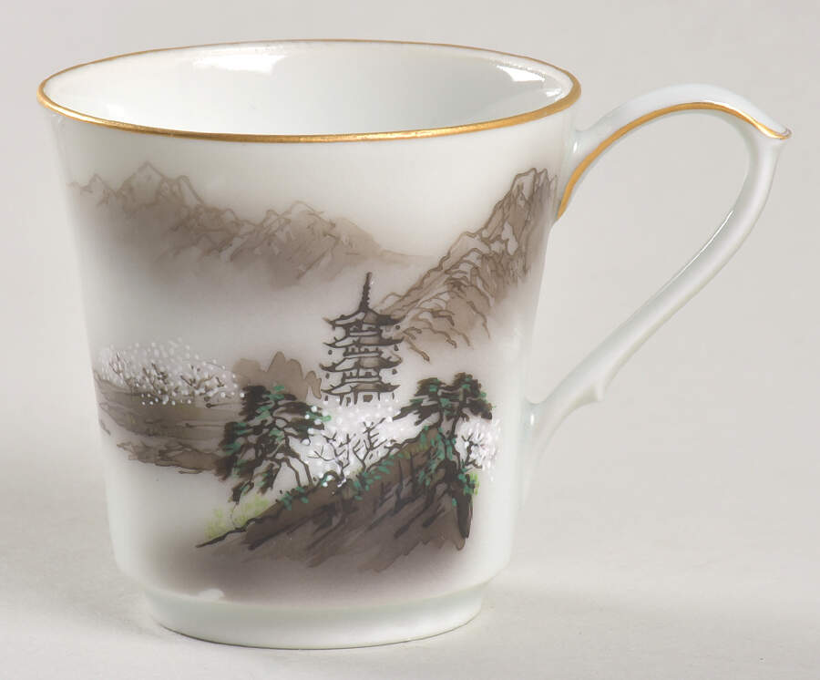 Landscape Flat Demitasse Cup by Fukagawa-1