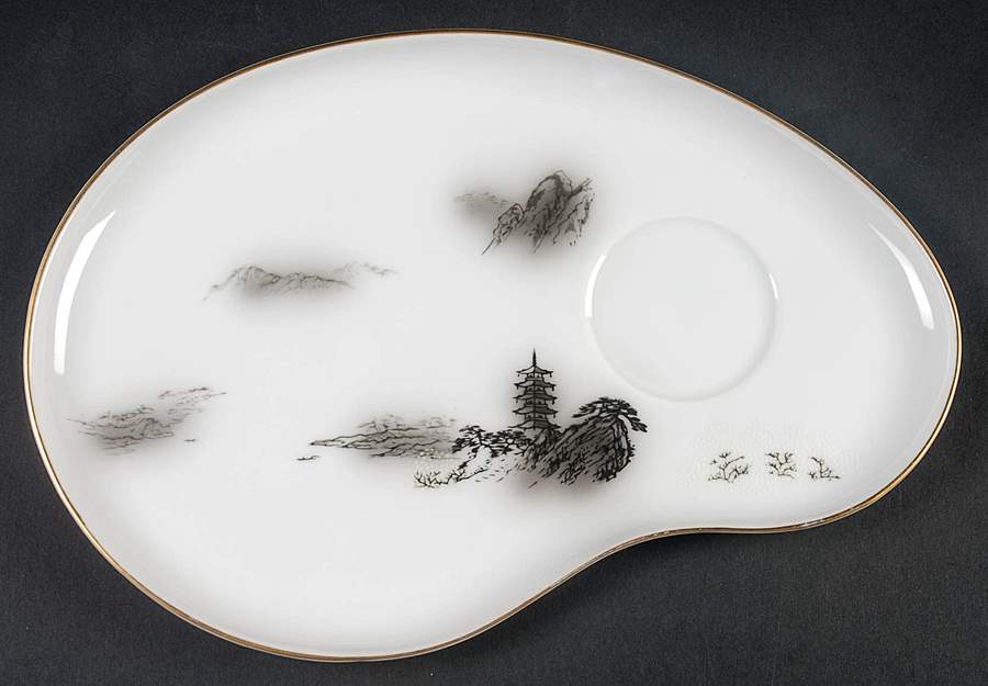 Landscape Snack Plate by Fukagawa-1