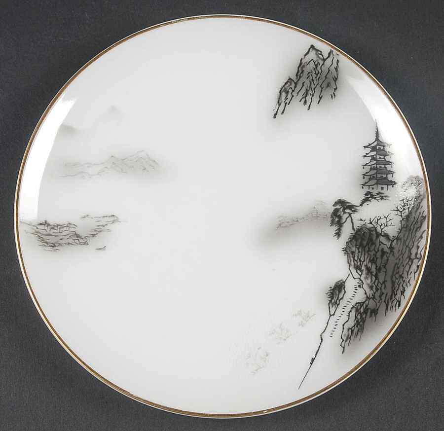 Landscape Bread & Butter Plate by Fukagawa-1