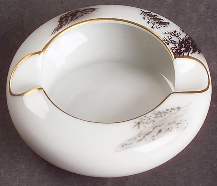 Landscape Small Ashtray by Fukagawa-1