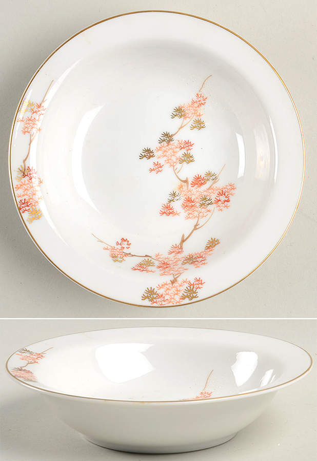 Maple (Rim) Rim Fruit/Dessert (Sauce) Bowl by Fukagawa-1