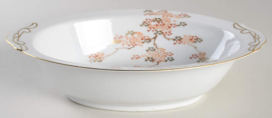 Maple (Rim) 10" Oval Vegetable Bowl by Fukagawa-1