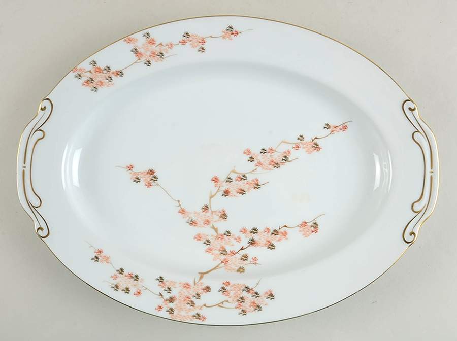 Maple (Rim) 16" Oval Serving Platter by Fukagawa-1