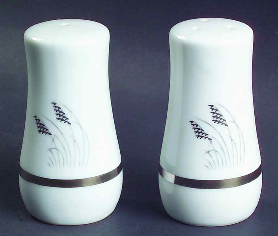 Moon Glow (Black Plant) Salt & Pepper Set by Fukagawa-1