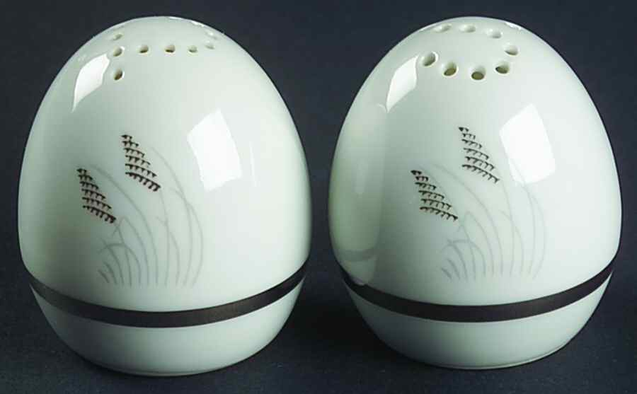 Moon Glow (Black Plant) Salt & Pepper Set by Fukagawa-1